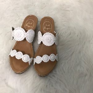 Jack Roger Low White Wedges FLASH SALE